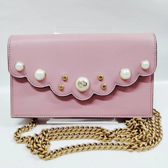 Gucci Long Wallet Pink Leather 650-081925 - Picture 1 of 9